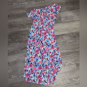 Floral Maxi Dress with Ruffle Sleeve